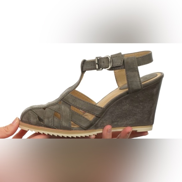 frye gray maye fisherman wedge sandals size 7.5 - Picture 2 of 11